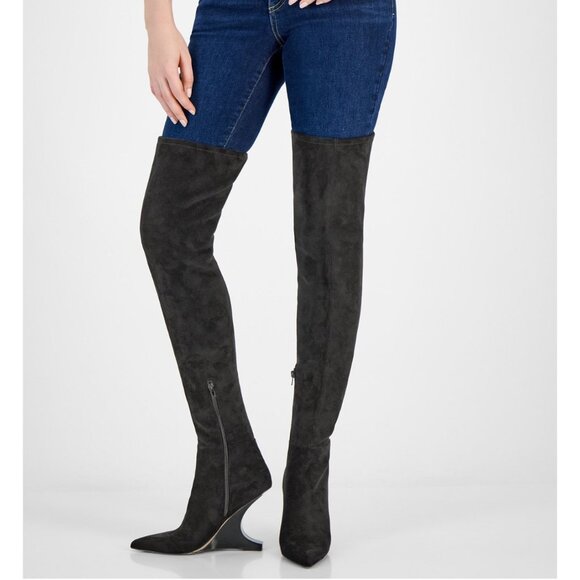 AJ by Aminah Black Over-the-Knee Boots – NEW IN BOX – Unworn & Unapologetic 🔥 - Picture 7 of 8